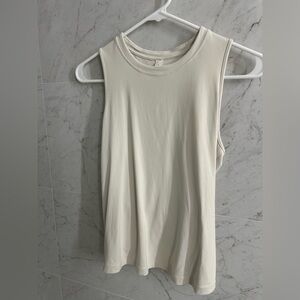 Lululemon Nulu Wrap Back Yoga Tank White Open Sz 4